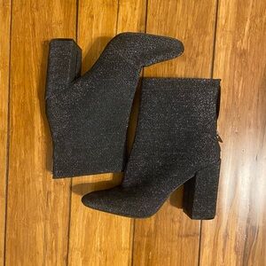 Jessica Simpson sparkle black heeled boots